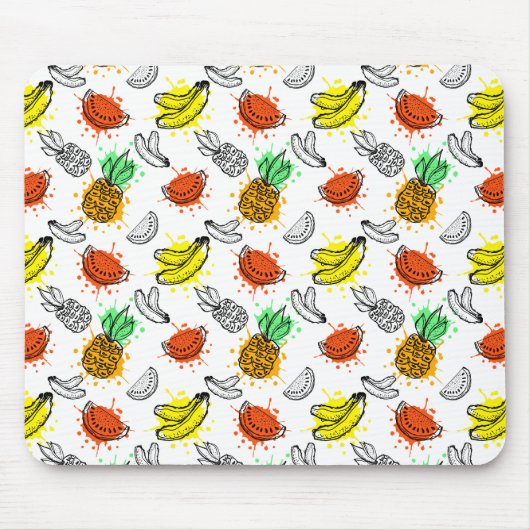 ベクトルグラフィックのシームレスなパターン マウスパッド (正面)