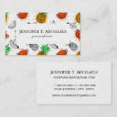 ベクトルグラフィックのシームレスなパターン 名刺 (正面/裏面)