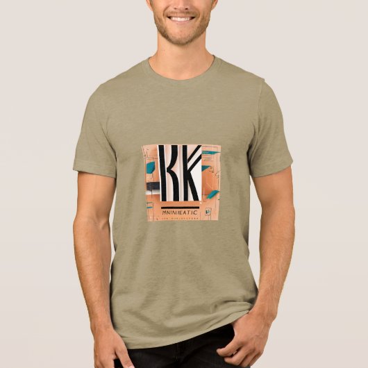 ベクトルタイポグラフィSK – ミニマルデザインTシャツ» トライブレンドＴシャツ (正面)