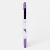 ベクトルフラワーアートパープルデイジーザズルベーシック iPhoneケース (左側)