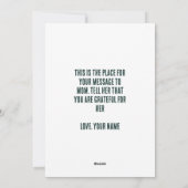 ベクトルフローラブーケ母の日のメッセージカスタム シーズンカード (裏面)