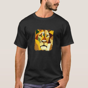 ベクトル威厳のあるライオンの頭(アートワークカッコいい) Tシャツ