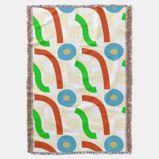 ベクトル形状のシームレスなパターン スローブランケット (正面縦)