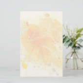 ベクトル水彩の背景と熱帯の花 便箋 (スタンド正面)