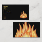 ベクトル炎1熱火炎黒オラン 名刺 (正面/裏面)