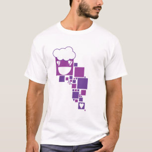 ベクトル紫のボックス Tシャツ