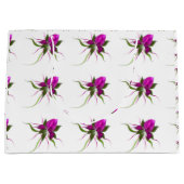 ベクトル花は大きいギフトバッグをタイルを張りました ラージペーパーバッグ (正面)