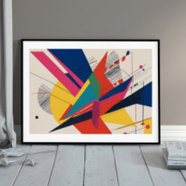 ベクトル衝突 – レトロ未来型合成 ポスター