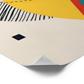 ベクトル衝突 – レトロ未来型合成 ポスター (角)