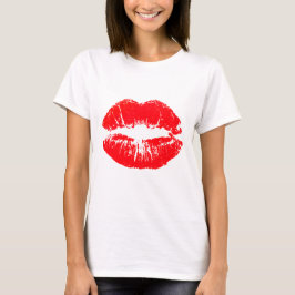 ベクトル赤の唇 Tシャツ