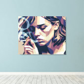 ベクトル陥凹 キャンバスプリント (インサイチュ (ウッドフロア))