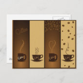 ベクトル コーヒー バナー ポストカード (正面/裏面)