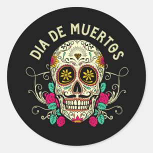 ベクトルdia de muertosイラストレーション ラウンドシール