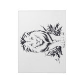 ベクト威厳のあるルアートのライオンシルエはっきりしたット ノートパッド (回転)