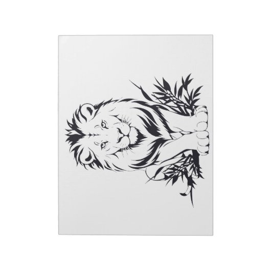 ベクト威厳のあるルアートのライオンシルエはっきりしたット ノートパッド (回転)