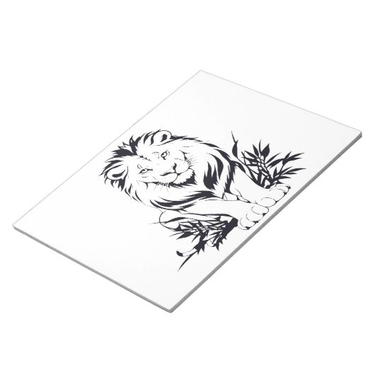 ベクト威厳のあるルアートのライオンシルエはっきりしたット ノートパッド (アングル)