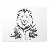 ベクト威厳のあるルアートのライオンシルエはっきりしたット ノートパッド (正面)
