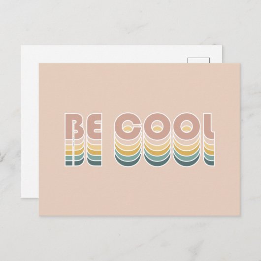 ベクールレトロレインボータイポグラフィ ポストカード (正面/裏面)