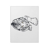 ベク威厳のあるタアートのトラはっきりしたガーシルエット ノートパッド (回転)