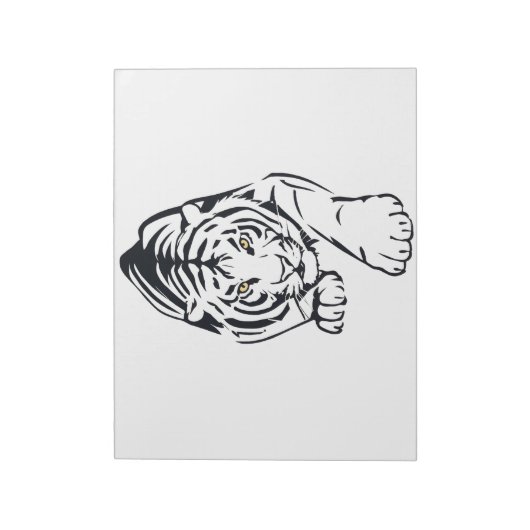 ベク威厳のあるタアートのトラはっきりしたガーシルエット ノートパッド (回転)