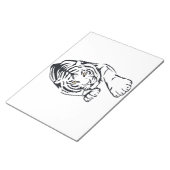 ベク威厳のあるタアートのトラはっきりしたガーシルエット ノートパッド (アングル)