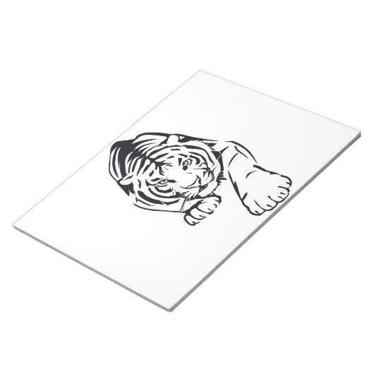 ベク威厳のあるタアートのトラはっきりしたガーシルエット ノートパッド (アングル)