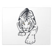 ベク威厳のあるタアートのトラはっきりしたガーシルエット ノートパッド (正面)