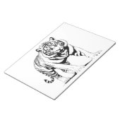 ベク威厳のあるタアートのトラはっきりしたガーシルエット ノートパッド (アングル)