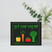 ベグを着けろ！さまざまな野菜を使って ポストカード (スタンド正面)