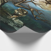 ベグビジア·ツリー·ムーン·ランドスケープ ラッピングペーパー (角)
