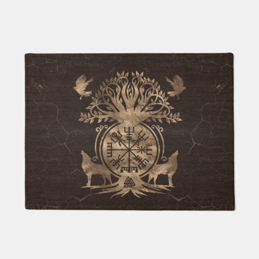 ベグビジル-バイキングコンパスオーナメント ドアマット (正面)