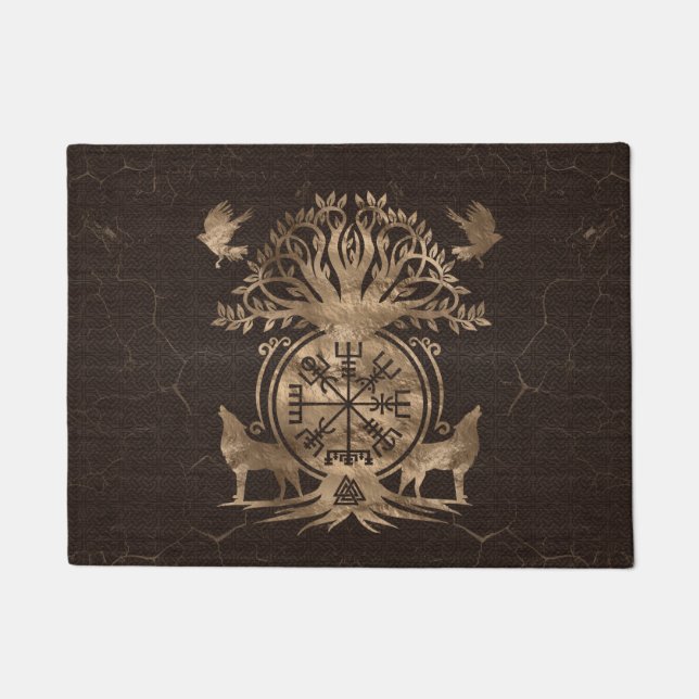 ベグビジル-バイキングコンパスオーナメント ドアマット (正面)