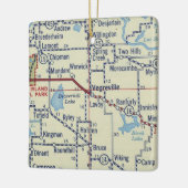 ベグレビルABヴィンテージの地図 セラミックオーナメント (左)