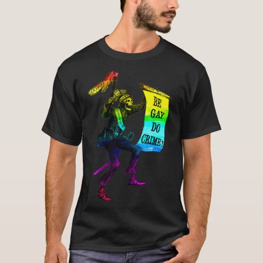 ベゲイドクスクレインボーフラッグLGBTQミーム Tシャツ (正面)