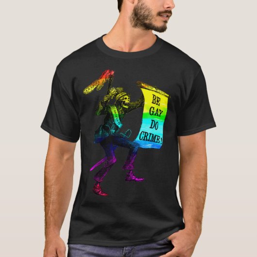ベゲイドクスクレインボーフラッグLGBTQミーム Tシャツ (正面)