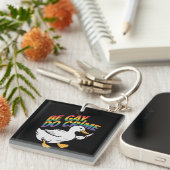 ベゲイドグースおもしろいレインボープライドLGBTQ キーホルダー (正面右)