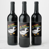 ベゲイドグースおもしろいレインボープライドLGBTQ ワインラベル (ボトル)