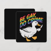 ベゲイドグースおもしろいレインボープライドLGBTQ 招待状 (正面/裏面)
