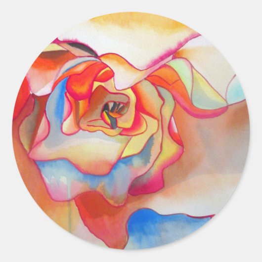 ベゴニアの水結婚彩画 ラウンドシール (正面)