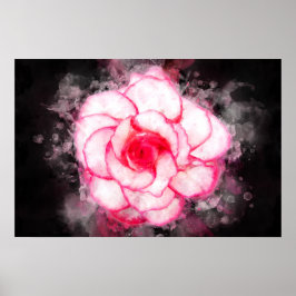 ベゴニアの花の水彩画 - bb1 ポスター