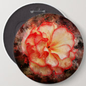 ベゴニアの花の水彩画 - bb3 缶バッジ (正面&裏面)