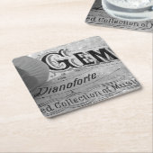 ベゴニアジェムズピアノフォルテ スクエアペーパーコースター (アングル)