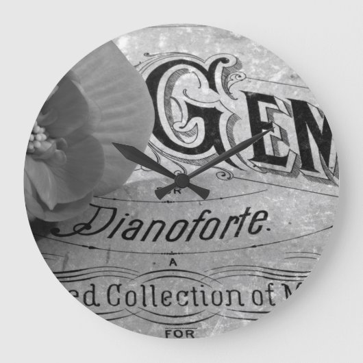 ベゴニアジェムズピアノフォルテ ラージ壁時計 (正面)