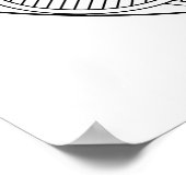 ベゴニアフラワーアートマンダラカラーリングページ ポスター (角)