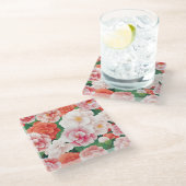 ベゴニアフラワーコースター ガラスコースター (アングル)