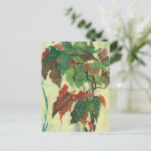 ベゴニアマクラタホームガーデンプラント絵画フローラ ポストカード (スタンド正面)