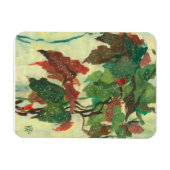 ベゴニアマクラタホームガーデンプラント絵画フローラ マグネット (横)