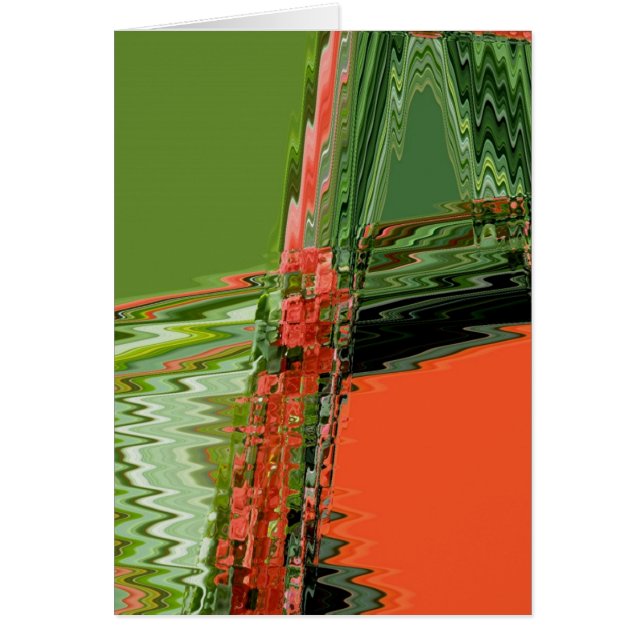 ベゴニア抽象芸術ノートカード (正面)