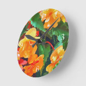 ベゴニア ラウンド壁時計 (傾斜)