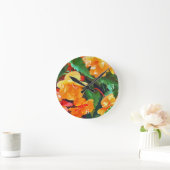 ベゴニア ラウンド壁時計 (ホーム)